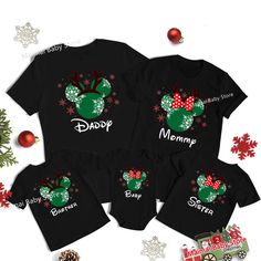 New Disney Christmas Deer Shirts Cotton Matching Dad Mom Kids Tshirts Baby Rompers Family Matching Disney Christmas Shirts Family, Deer Shirts, Disney Christmas Shirts, Deer Shirt, Disneyland Vacation, Mickey Mouse Shirts, Baby Rompers, Baby Brother, Mom Kid