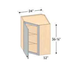 the measurements for an unfinished cabinet