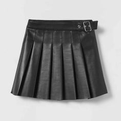 Nwot Zara Kids Girls Faux Leather Box Pleated Black Skirt Size 10 Pleated Black Skirt, Disney Skirt, Girls Tulle Skirt, Girls Denim Skirts, Metallic Pleated Skirt, Toddler Skirt, Sparkle Skirt, Leather Pleated Skirt, Textured Skirt