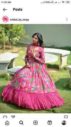 Latest Long Frock Designs, Long Frocks For Women, Floral Long Frocks, Frock Designs For Women, Long Frocks Designs, Frocks And Gowns, Simple Frock Design, Long Frock Designs