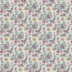 a floral wallpaper with many different colors and designs on the surface, including flowers