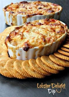 cheese dip with crackers on the side