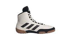 the adidas basketball shoe is white and black