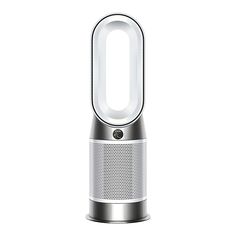 an air purificater is shown with the light on it's side