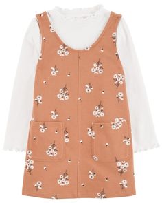 Baby 2-Piece Floral Dress Set from carters.com. Shop clothing & accessories from a trusted name in kids, toddlers, and baby clothes. Carters Size Chart, Carter Kids, Dress Sets, Carters Girl, Dresses Kids Girl, Toddler Girl Dresses, Dress Set, Girls Long Sleeve