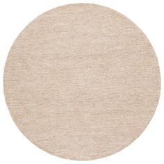 a round rug in beige on a white background