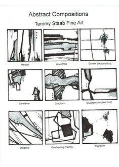 an instruction manual for drawing abstract composition