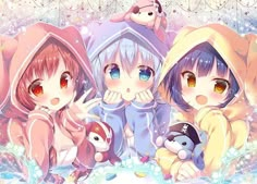 3 Bff Anime, Photo Manga, Is The Order A Rabbit, Anime Friendship, Anime Sisters, Friend Anime, Cute Anime Chibi