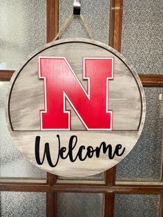 Nebraska Nebraska Huskers, Pocket Door, Pocket Doors, Paint Stain, Clear Coat, Birch Plywood, Door Hanger, Shop Policies, Nebraska