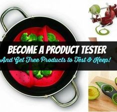 there is a collage of pictures with the words become a product tester and get free products to test and keep