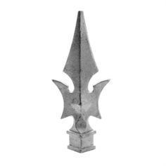 an old fashioned metal gargoyle is shown on a white background in this image