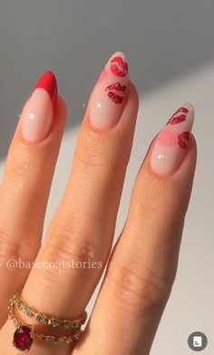 Simple Almond Nails Fall, Kutek Disney, Dark Red Nails, Wine Nails, Maroon Nails, Hello Nails, Red Acrylic Nails