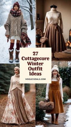 Whimsical Winter Outfit, Winter Outfits 2024 Women, Feminine Style Winter, Bohemian Winter Outfits, Cottagecore Winter Outfits, Layered Skirts, Winter Outfits 2024, Cottagecore Winter, Winter Cottagecore