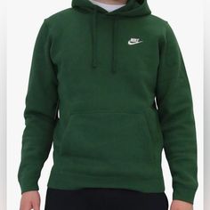 New With Tag Pmh3 Nike Green Sweatshirt, Green Winter Hoodie, Green Nike Fleece Hoodie, Green Nike Hooded Sweatshirt, Nike Green Fleece Hoodie, Casual Green Nike Hoodie, Classic Hooded Winter Sweatshirt, Forest Green Hoodie, Nike Hoodie Men