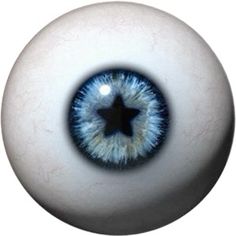 an eyeball with blue and white colors is shown in front of a white background