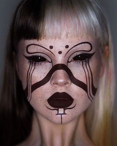 Спонж Beauty Blender, Cyberpunk Makeup, Halloweenský Makeup, Alien Makeup, Punk Makeup, Make Up Ideas, Graphic Makeup, Rave Makeup