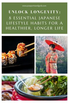 Collage featuring various aspects of Japanese culture and lifestyle, emphasizing elements like balanced diet, mindfulness practices, and community engagement Healthy Japanese Food, Read Japanese, Menstrual Health, Travel To Italy, Japan Travel Guide, Pregnant Diet, Daily Rituals