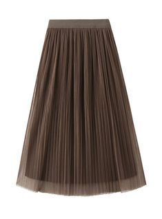 Fabric name: meshSkirt type: pleated skirtSkirt length: medium and long skirtColor: black,green, apricot, coffeeSize: average size Brown Pleated Tiered Skirt, Summer Pleated Brown Skirt, Brown Flowy Pleated Maxi Skirt, Brown Pleated Skirt For Summer, Brown Flowy Pleated Skirt, Summer Brown Pleated Skirt, Brown Pleated Long Skirt, Long Pleated Brown Skirt, Long Brown Pleated Skirt