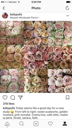 an instagram photo with pink flowers on it and the caption says, i love you