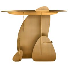 a gold table with two surfboards on it