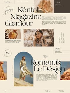 the front page of a magazine with photos and text