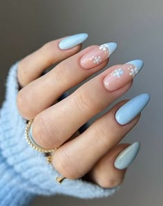 French Manicure Nails, Easy Nails, Summery Nails, Almond Acrylic Nails, White Nail, Summer Acrylic Nails, Nailed It, Floral Nails, Nail Arts