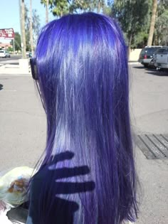 rocking blue Purplish Blue Hair, Blue Hair With Purple Highlights, Blueish Purple Hair, Purple And Blue Highlights, Purple Hair Blue Eyes, Blue Purple Hair