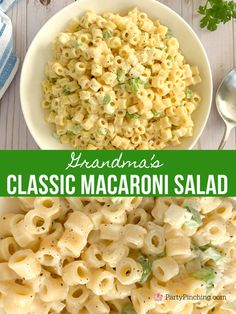 this is an easy macaroni salad made with fresh ingredients and no mayonnaise