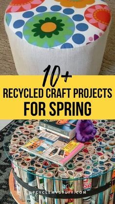 an image of recycled craft projects for spring