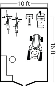 a drawing of a car with the number 10 on it's left side and an arrow