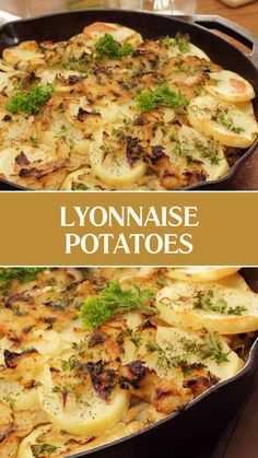 Lyonnaise Potatoes Recipes Using Yellow Potatoes, Lyonnaise Potatoes Recipe, Lyonaisse Potatoes, Russet Potato Side Dishes, Potatoes Lyonnaise, Lyonnaise Potatoes, French Side Dishes, Russet Potato Recipes, Pan Fried Potatoes