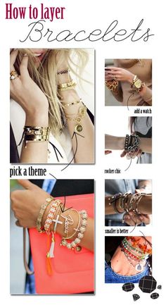 Layer Bracelets, Layering Bracelets, Accessories Website, Mix Of Colors, Mode Tips, Ruby Bracelet, Trial And Error