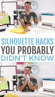 a man sitting in front of a computer with the words silhouette hacks you probably didn't know