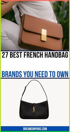 Want to buy yourself a French handbag but not sure what to get? This post will show you the best French handbag brands every classy woman should own! Best bags to buy in Paris| The ultimate guide to French Parisian style| Affordable handbags from France| The French handbag brands| Chick French handbags to carry| Designer-worthy French handbags Parisian Bag Style, French Amazon Finds, Parisian Handbag, French Parisian Style, French Handbag, French Handbags, Affordable Handbags, Handbag Brands, Timeless Chic