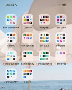 an image of the app icons displayed on a phone screen with water in the background