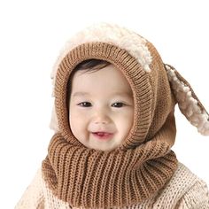 PRICES MAY VARY. 1.Material: Highest quality Cotton Blends。this winter earflap hat Size: Fit for Head circumference:17"-22";Full length:19";Width:9",Sized for 6 months to 3 Years babies toddlers boys and girls. 2. Puppy cute design outside, design simple weight is light, cap is soft, wearability is comfortable, bouncy cap Protect your baby's head face and neck can let the baby's head keep warm. 3. The children hat let your baby looks more cute,give your baby a stylish and warm winter. 4.Suitable Winter Hat Knitting Pattern, Baby Winter Hat, Boys Winter Hats, Toddler Hats, Hood Style, Hoodie Scarf, Hat For Baby, Baby Winter Hats, Hat Knitting Pattern