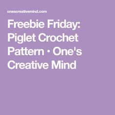 a purple background with the words freebie friday rabbit crochet pattern one's creative