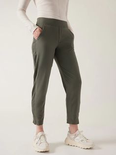 Brooklyn Ankle Pant | Athleta Athleta Brooklyn Ankle Pant, Olive Pants, Brooklyn Heights, Slim Leg Pants, Bottom Clothes, Ankle Pants, Athleisure