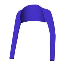 a 3d image of a blue top on a white background, with the bottom half cut out