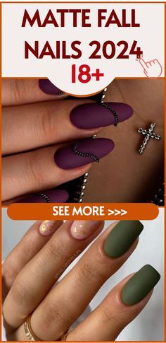 Fall Matte Nail Color Ideas, Matt Fall Nail Designs, Matte Nails For Fall, Matt Fall Nail Colors, Early Fall Nails Almond, Best Matte Nail Colors, Matte Nails Design Ideas Fall, Matte Fall Nails 2024, Matte Manicure Ideas