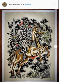 Traditional Chest Tattoo, Traditional Chest, Horse Tattoo Design, Medieval Horse, Design Portfolio Inspiration, Medieval Drawings, Graphic Design Portfolio Inspiration, Western Tattoos