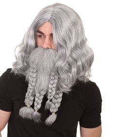 - Breathable Capless Cap - 100% Cruelty Free - Premium Handcrafted Wig - Designed for comfort fit Mens Wig, Mens Wigs, Grey Wig, Halloween Wigs, Full Beard, Cosplay Halloween, Halloween Event, Set Sail, Cruelty Free