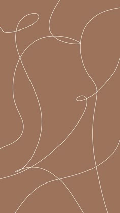 a brown background with white lines in the shape of swirls and curves on it