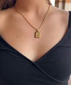 "18K Gold Initial Letter Necklace. Our initial necklaces look absolutely dreamy! Item Details: - Made to Order. All our jewelry is custom handmade with Love and Care ♡ - 18K Gold Filled - Anti-tarnish / Hypoallergenic / %100 Lead and Nickel Free - Chain length: 18\"+2\" inches (adjustable). Each necklace comes with 2\" extension. - Each order comes with small jewelry gift box. - Fast shipping. 1 business day processing and shipping time  - Shipping is free for orders over $35. - Good for all occ G Necklace, Christmas Gift For Girlfriend, Initial G, J Initial, J Necklace, Initial Letter Necklace, Real Gold Necklace, M Necklace, Pearl Letters