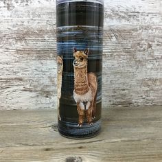 Alpaca Rustic Wood Plank 20 oz Skinny Tumbler White Alpaca, Steel Straw, Chicken Wire, Stainless Steel Straws, Bird Toys, Tumbler With Straw, Wood Planks, Cold Beverages, Favorite Drinks