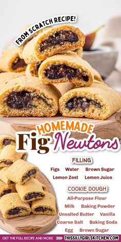 fig newtons from scratch Fig Newtons With Fresh Figs, Fresh Fig Newton Recipe, Fig Cookies, Fig Newtons, Tasty Cookies, Fresh Figs