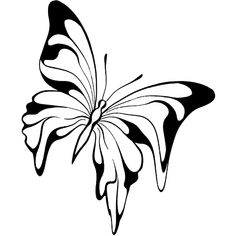 a black and white drawing of a butterfly