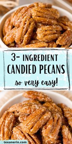 3 ingredient candied pecans so very easy