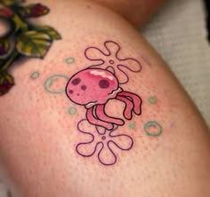 Funny Tattoo Designs, Spongebob Tattoo, 90s Tattoos, Funny Tattoo, Movie Tattoos, Jellyfish Tattoo, Tattoo Signs, Be Serious, Tattoos For Black Skin