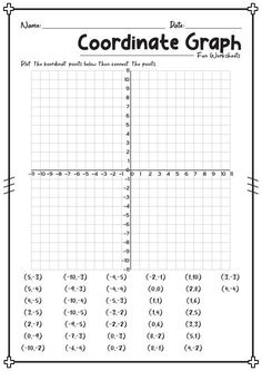 the coordinate graph worksheet for students to learn how to write and graph coordinatess